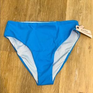 Victoria's Secret Blue ribbed bikini bottom
